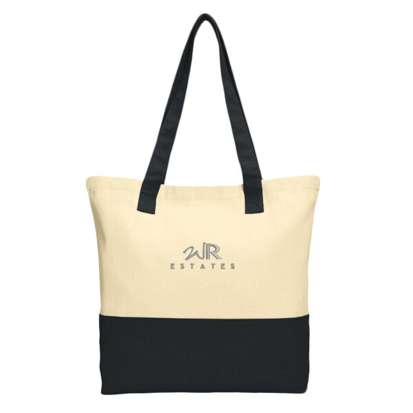   - Colorblock Cotton Tote Thumbnail