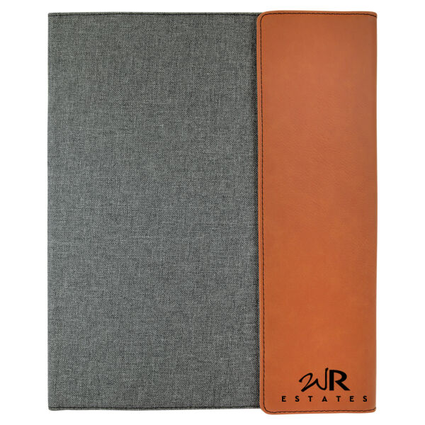  - Leatherette Canvas Portfolio with Notepad Thumbnail